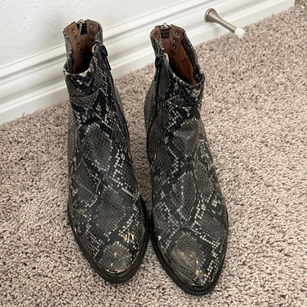 Jeffrey Campbell Snakeskin Ankle Boots - Picture 2 of 7